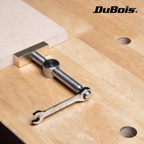 Miniatura 6 de DuBois 51059 Abrazaderas de banco para perro de 3/4 pulgadas (0.748 in) Topes de abrazadera de tornillo ajustables en ángulo de banco de trabajo