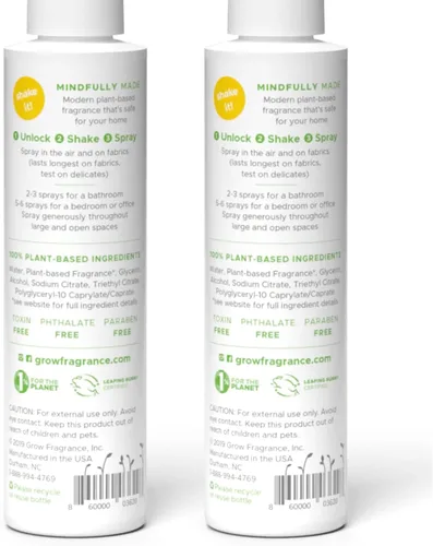 Miniatura 2 de Grow Fragrance Spray ambientador perfumado para tela y habitación, certificado no tóxico, aceites esenciales 100% a base de plantas, 5 onzas