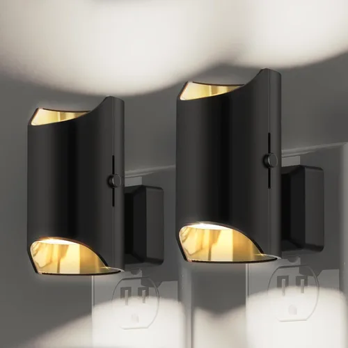 Miniatura 11 de L LOHAS LED Luces nocturnas enchufables a la pared, luz nocturna moderna con sensor de atardecer a amanecer, blanco suave 3000K, luz nocturna