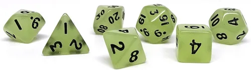 Miniatura 15 de Mini colección de dados poliédricos de 0.394 pulgadas - Incluye un D20, D12, D10, D8, D6, D4 y D00 (Aqua Shine)