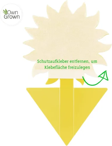 Miniatura 6 de OwnGrown Trampas adhesivas amarillas para moscas de interior – 60 piezas de control eficaz de mosquitos blancos y moscas de la fruta, papel adhesivo