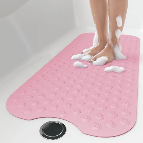 Miniatura 13 de OTHWAY Alfombrilla de baño sin ventosa: tapete de baño extra largo de 39 x 16 pulgadas, perfecto para bañeras ordinarias o reacabadas │Hecho de goma