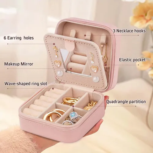 Miniatura 3 de Regalos para esposa, despedida de soltera, regalos de compromiso, organizador de joyas, joyero, artículos esenciales de viaje para mujeres y niñas