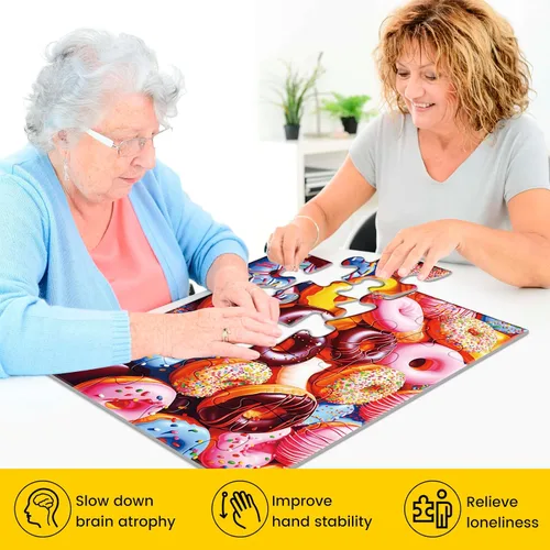 Miniatura 5 de Paquete de 6 rompecabezas de 16 piezas grandes para personas mayores, rompecabezas de demencia, productos y actividades de Alzheimer, rompecabezas