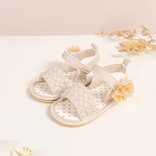 Miniatura 138 de Meckior Sandalias de verano con punta abierta y suave de piel sintética para bebés y niñas pequeñas