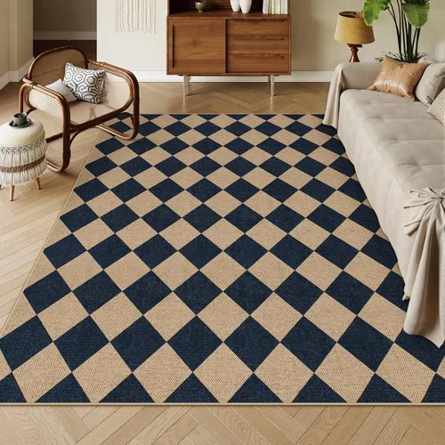 Miniatura 54 de Lahome Alfombra de yute a cuadros fácil 2'x3', alfombra pequeña para entrada, antideslizante, alfombra para la puerta delantera de la cocina