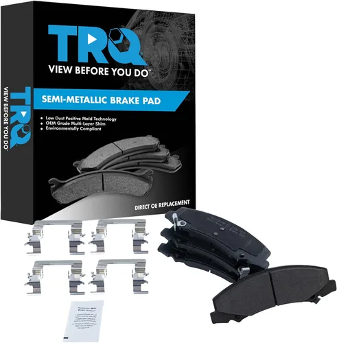 Miniatura 192 de TRQ Pastillas de freno delanteras semi metálicas compatibles con Ford Expedition 2018-2021 F-150 2018-2020 Lincoln Navigator 2018-2022