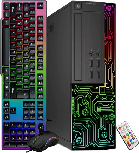 Miniatura 2 de Dell Computadora de escritorio OptiPlex RGB, Intel Core i7, 16G RAM, SSD 512G, nuevo monitor FHD de 22 pulgadas, teclado y mouse RGB, auriculares