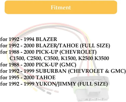 Miniatura 3 de Conector de pigtail de arnés de luz trasera de camioneta ACCYPRO Compatible con 1988-1998 Chevy GMC Tahoe Yukon Blazer Suburban