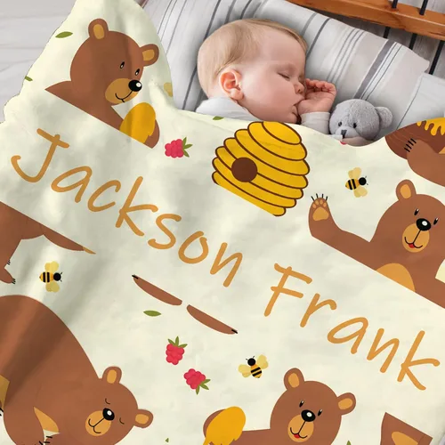 Miniatura 29 de Manta personalizada con texto del nombre, mantas de franela personalizadas para bebés, adultos y niños, regalo de cumpleaños, día de San Valentín