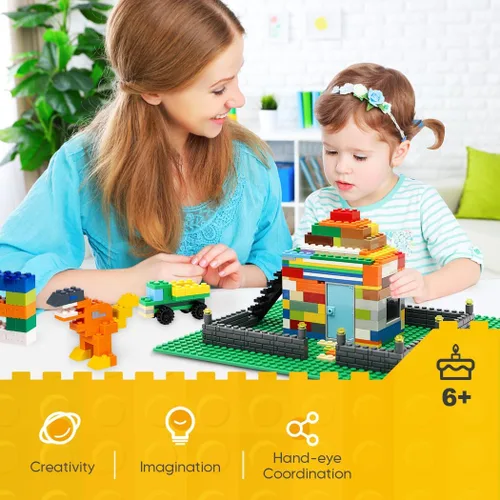 Miniatura 6 de Lekebaby Juego clásico de ladrillos de construcción de 604 piezas para niños, juego creativo, compatible con todas las principales marcas, juguete