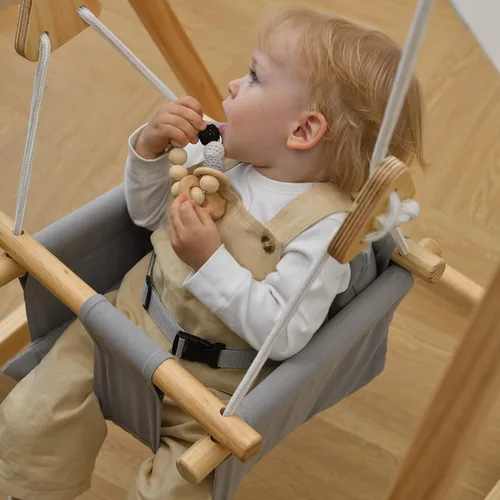 Miniatura 8 de Avenlur Spruce - Juego de columpios plegable para bebés y niños pequeños con soporte - Juego de columpios interior autoportante premium estilo Gris