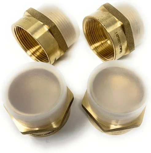 Miniatura 25 de Adaptador de latón sin plomo Cascada, rosca G británica BSPP macho a NPT hembra (1" x 1" (1 pieza))