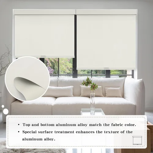 Miniatura 3 de SUNOFF Persianas Enrollables Opacas Inalámbricas para Ventanas de Parada Libre, Bajar Oscurecimiento de Habitación con Cenefa, Persianas de Tela