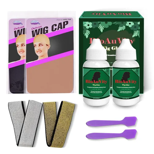 Miniatura 7 de Adhesivo de encaje y pegamento para peluca para pelucas de encaje frontal, impermeable y a prueba de sudor, sujeción fuerte, transparente y sin