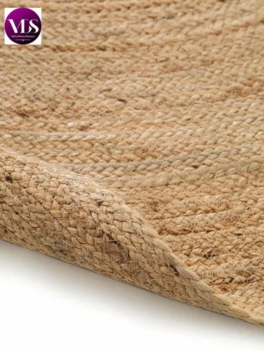Miniatura 5 de VDS Paquete de 1 alfombra ovalada tejida a mano de yute trenzada de 2 x 8 pies, alfombra reversible natural para decoración del hogar, sala
