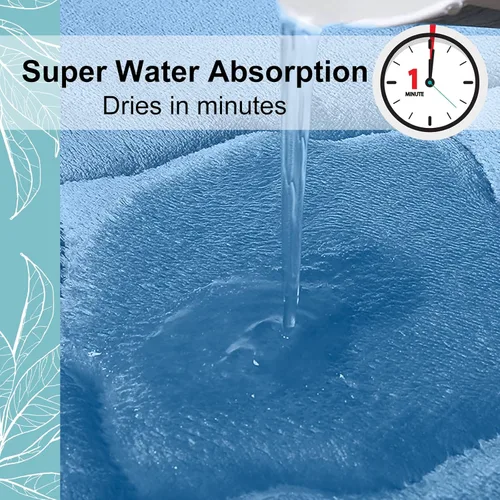 Miniatura 6 de OLANLY Alfombra de baño de espuma viscoelástica de 24 x 16 pulgadas, ultra suave y absorbente, antideslizante, cómoda, lavable a máquina, para suelo
