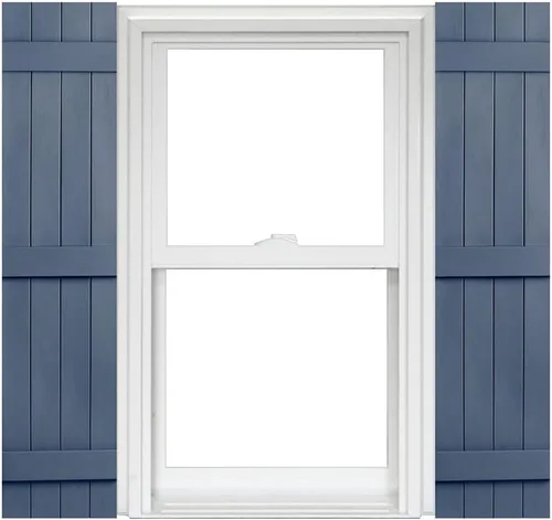 Miniatura 16 de Polaris Homeside 4 Contraventanas de Vinilo Unidas Board and Batten (1 Par) 14-1/2 pulg. x 43 pulg. - 930 Blanco
