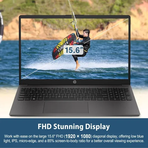 Miniatura 2 de HP Portátil empresarial 255 G10, pantalla FHD de 15.6 pulgadas, AMD Ryzen 5 7530U, 32 GB de RAM, SSD PCIe de 1 TB, teclado numérico, cámara web