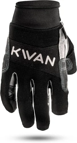 Miniatura 8 de KWAN Guantes de vela de 3 dedos para navegación, kayak, remo y esquí acuático, diseño de corte de dos dedos, refuerzo de triple capa, ajuste