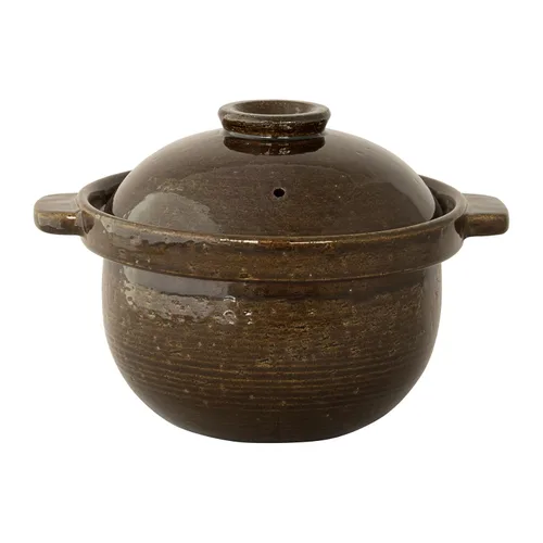 Miniatura 10 de Nagatani Seitou ACT-03 Hase-en Kamado-san - Olla de barro para 2 cocineros de arroz, fabricada en Japón (con cuchara de arroz, receta) diámetro 8.5
