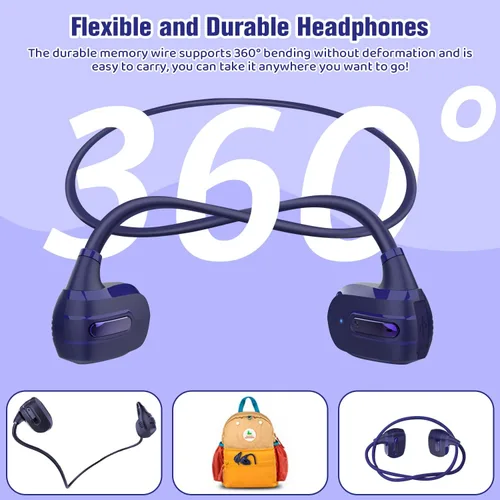 Miniatura 4 de BANIGIPA Auriculares para niños, audífonos de oreja abierta, cómodos para adolescentes, niños y niñas, auriculares inalámbricos Bluetooth 5.4