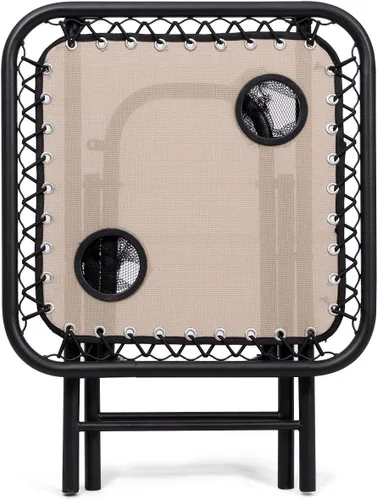 Miniatura 7 de Giantex Juego de 3 sillas de gravedad cero, tumbonas para patio, piscina, reclinables, plegables, sillas de descanso para patio trasero (beige)
