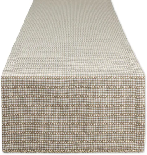 Miniatura 15 de DII Farmhouse Gingham, colección de mesa a cuadros, camino de mesa, 14x72, negro