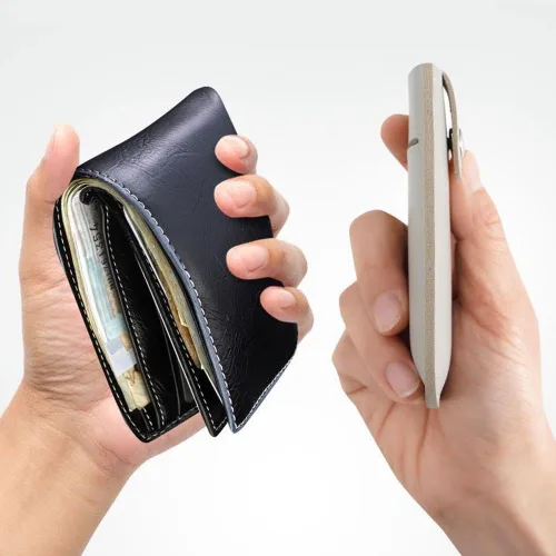 Miniatura 4 de Crazyview Cardcarie - Organizador de tarjetas extraíble, bolsa organizadora de cuero con cierre a presión, organizador de tarjetas extraíble