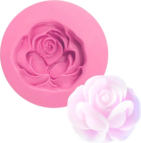 Funshowcase Molde de silicona de fondant rosa para decoración de pasteles Sugarcraft, decoración de cupcakes, arcilla polimérica, fabricación de
