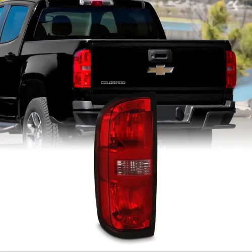 AKKON - Compatible con Chevy Colorado 2015-2021 [tipo halógeno] Luz trasera roja transparente de repuesto para la lámpara de freno del lado