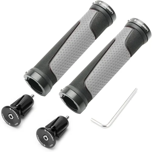 Miniatura 17 de TOPCABIN - Puños de manillar de bicicleta de doble bloqueo - Puños de goma cómodos para BMX y bicicleta de montaña Negro