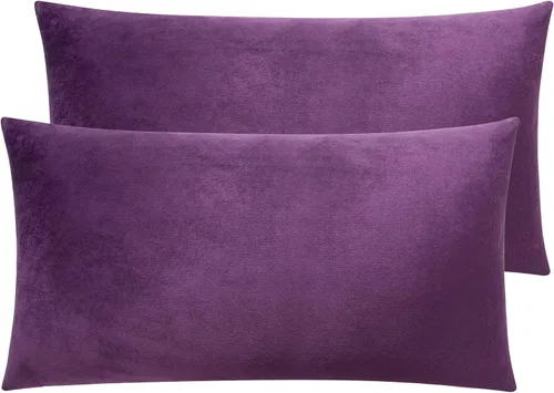 Miniatura 98 de NTBAY - Fundas de almohada de terciopelo con cierre para niños pequeños, 2 unidades, acogedoras, de lujo, de franela y felpa, para viajes, 33 x 46