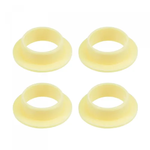 Miniatura 12 de uxcell Rodamientos de manga con bridas 0.315 in diámetro interior 0.394 in OD 0.394 in longitud POM envueltos bujes sin aceite amarillo 4pcs