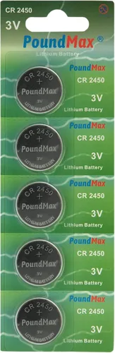 Miniatura 4 de PoundMax CR 2450 Baterías de litio, tipo botón de 3 V, paquete combinado - 5