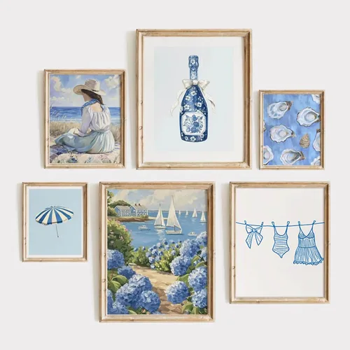 Miniatura 17 de Arte de pared para bebé niño, decoración deportiva para guardería, lienzo de animales de safari, arte de pared de bosque para habitación de bebé