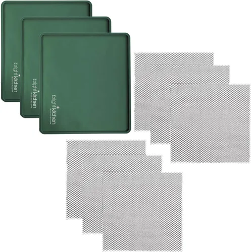 Miniatura 8 de 3 hojas antiadherentes de silicona compatibles con Ivation y compatibles con Gourmia compatibles con deshidratador ChefWave de 6 bandejas