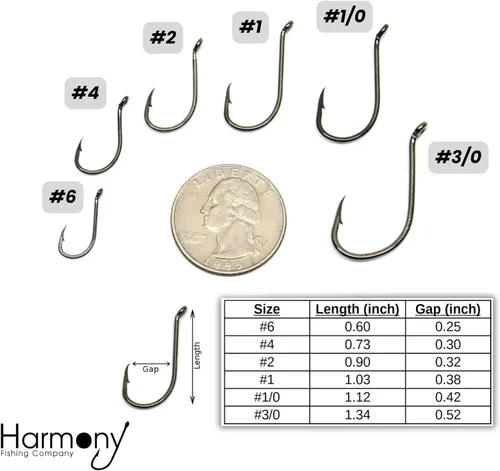Miniatura 3 de Harmony Fishing - Razor Series Dropshot - Anzuelos de pesca (selecciona tamaño y cantidad)