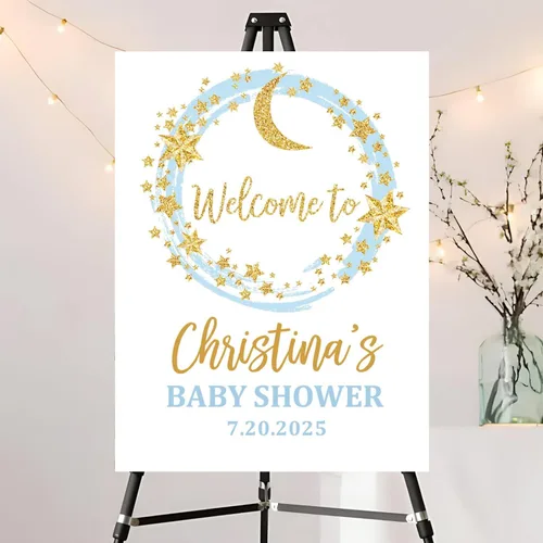 Miniatura 14 de Letrero de bienvenida con foto editable para baby shower, letrero moderno para baby shower, letrero con nombre personalizado para niño o niña