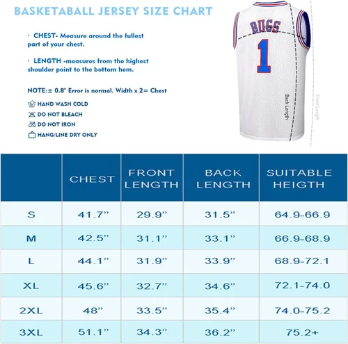 Miniatura 6 de Jersey de baloncesto para hombre, Lola#10 Bugs#1 camisetas de película espacial de los años 90 para HalloweenNavidad, deportes, hip hop, fiesta