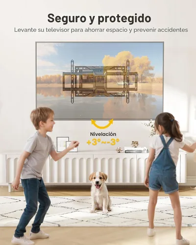 Miniatura 7 de monTEK - Soporte de pared para TV de movimiento completo para televisores de 37 a 84 pulgadas, soporte de TV con brazos articulados, inclinación
