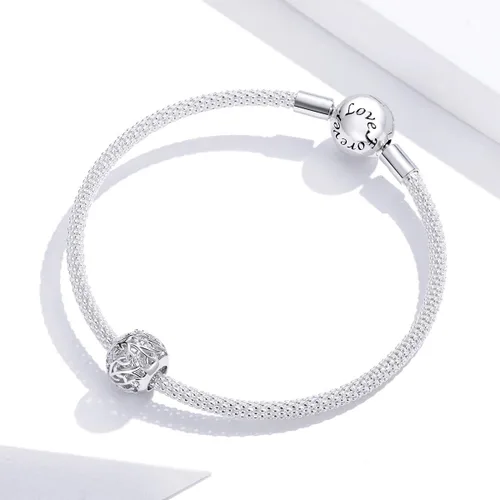 Miniatura 3 de BISAER Dijes de plata de ley 925 para pulseras de gato taza de café rosa cuentas de animales joyería de regalo para mujeres Plata esterlina