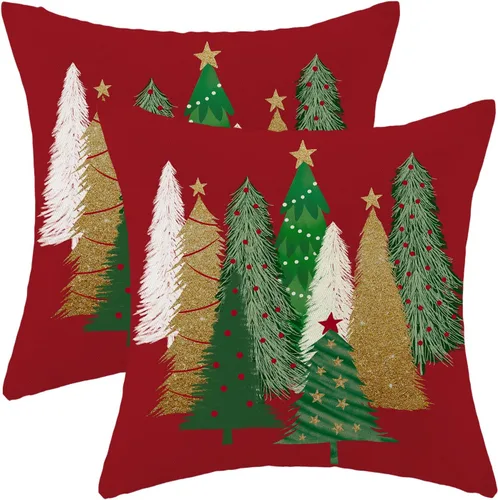 Miniatura 50 de AEIOAE - Juego de 2 fundas cuadradas de almohadones de lino para otoño con calabaza en tono naranja quemado y blanco, para decoración al aire libre