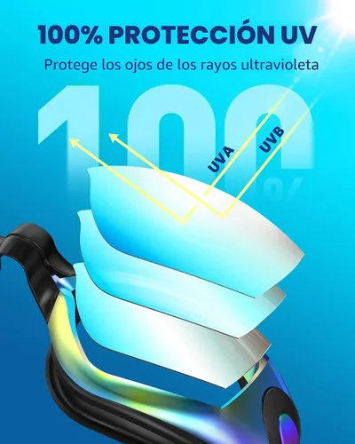 Miniatura 3 de Aegend - Gafas de natación, paquete de 2 gafas de natación sin filtraciones, para adultos, hombres, mujeres y jóvenes Azul