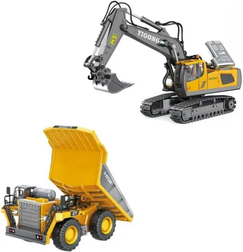 Miniatura 9 de Juego de excavadora y cargador de control remoto (9 canales)