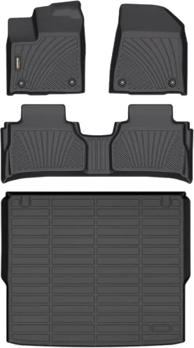 Miniatura 72 de Alfombrillas y forro de carga para Jeep Grand Cherokee L 2021-2025 (solo para 6 plazas sin consola central), alfombrillas de automóvil TPE para todo