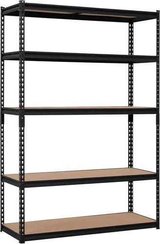 Miniatura 10 de GarveeHome Estantes de almacenamiento resistentes, 5 niveles de 48 x 24 x 72 pulgadas, estantería de almacenamiento ajustable para garaje, estante