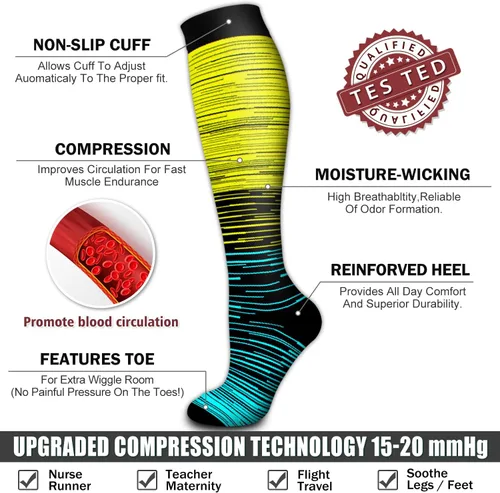 Miniatura 212 de 6 Pack Copper Compression Socks for Women and Men Circulation-Best Support for Medical, Running,Nursing,Athletic