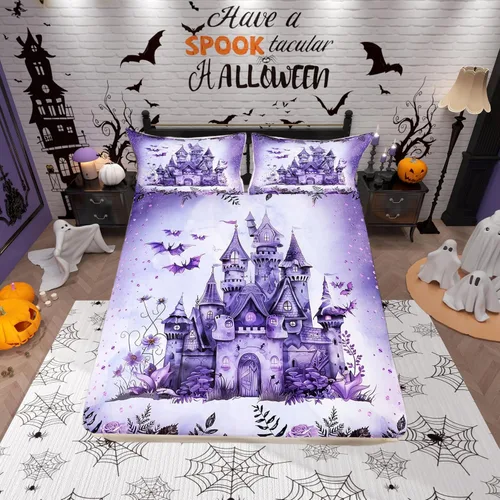 Miniatura 28 de Juego de ropa de cama con estampado de leopardo, tamaño individual, juego de cama de guepardo africano para decoración de dormitorio