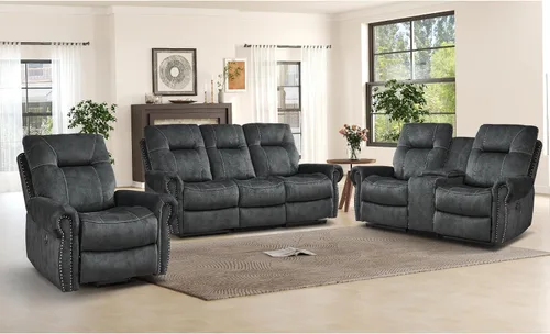 Miniatura 25 de EBELLO - Silla reclinable eléctrica con masaje y calor, sillón reclinable de tela suave para adultos, sofá reclinable individual acolchado, diseño